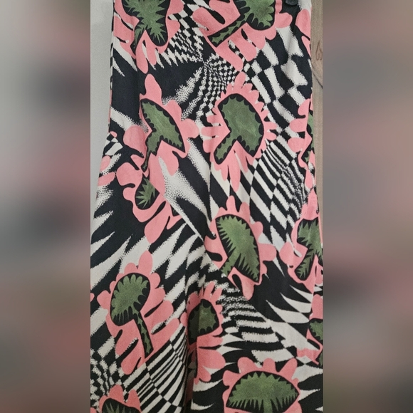 UNTITLED IN MOTION Lelaki Midi Skirt Boho Mushroom Print. Pink/green Multi. SM - Picture 14 of 16